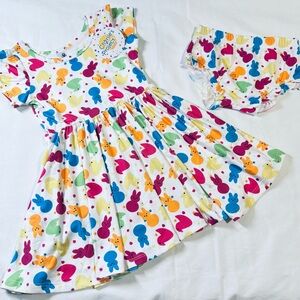 Charlie’s Project Kids Peeps Bunny Easter Dress 2T